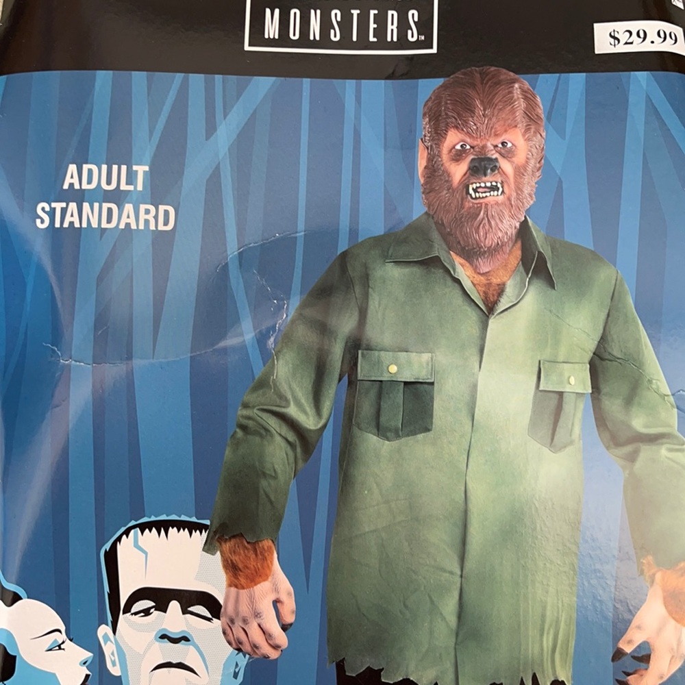 Monsters: Wolfman Adult Costume! New!